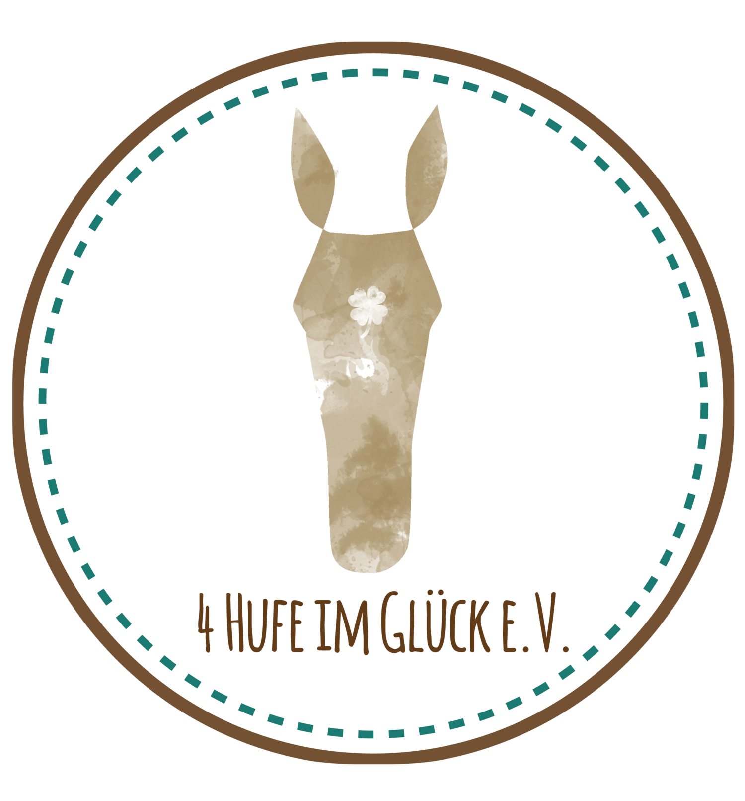 Das Logo von 4 Hufe im Glück